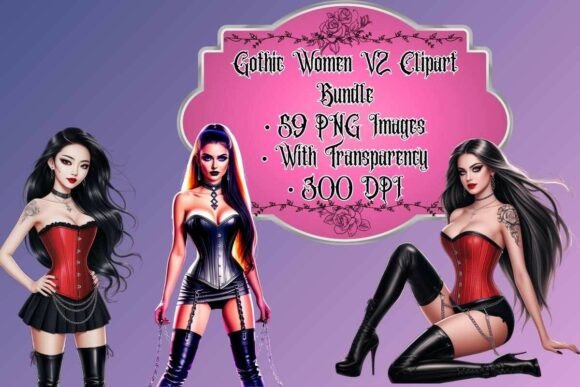 Download Gothic Fantasy Women PNG Clipart Bundle - Gothic fantasy Collection