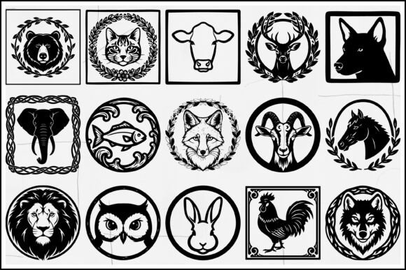 Download Animal Logo Badge SVG Bundle - Logo Collection