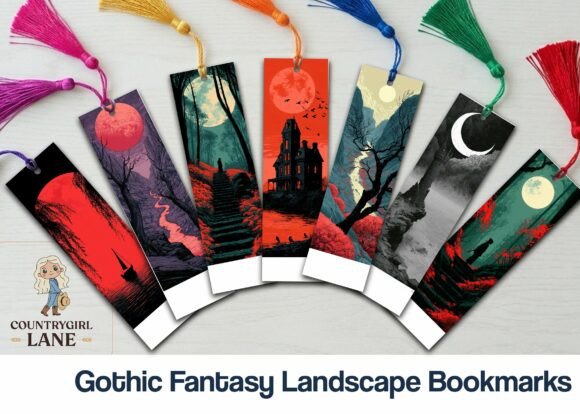 Download Gothic Fantasy Landscape Bookmarks - Gothic fantasy Collection