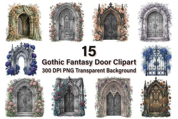 Download Mystic Gothic Fantasy Door Clipart - Gothic fantasy Collection